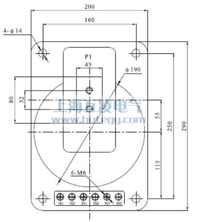 LFZB8-10A電(dian)流互感器(qi)仰視圖